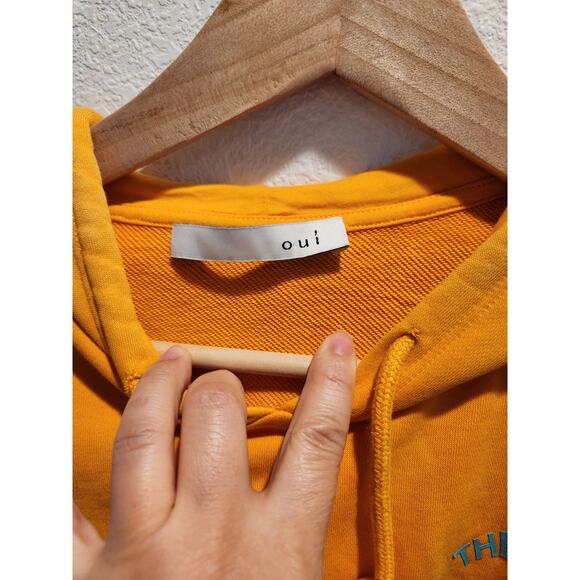 Oui "The Art of Doing Nada" Yellow Hoodie - Size S - Picture 3 of 8